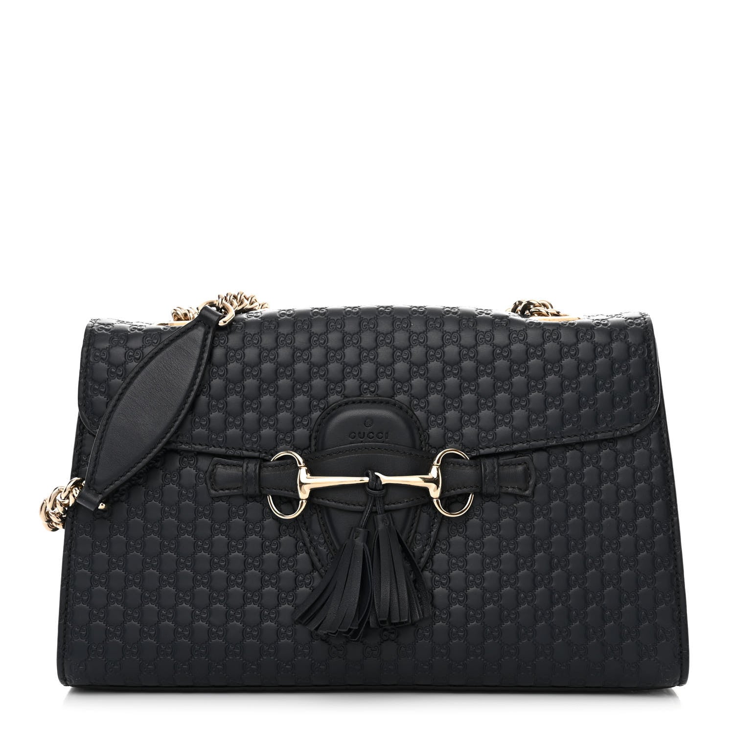 Gucci Microguccissima Medium Emily Chain Shoulder Bag Blue 1 of 13