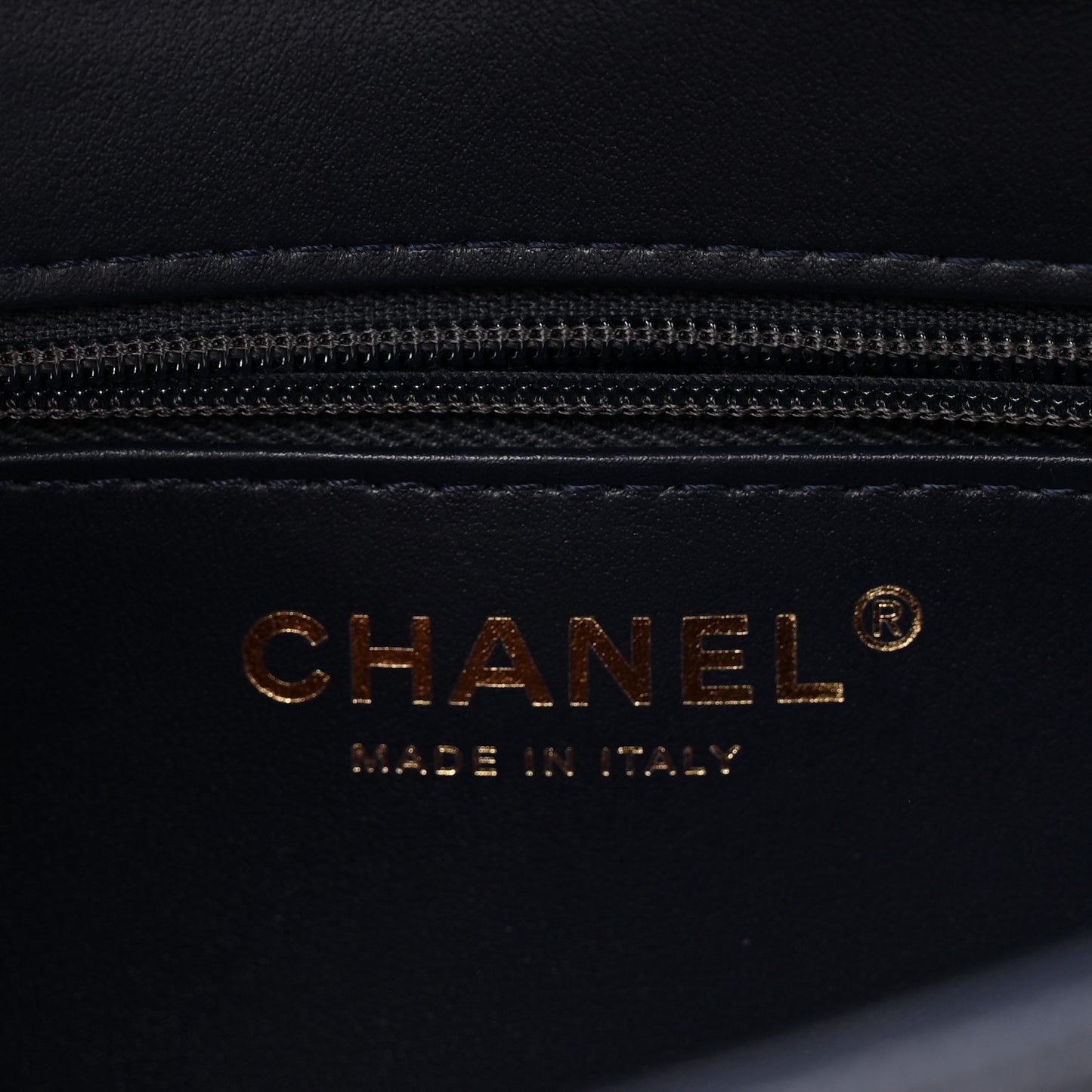 Shiny Caviar Preppy Coco Small Flap Navy