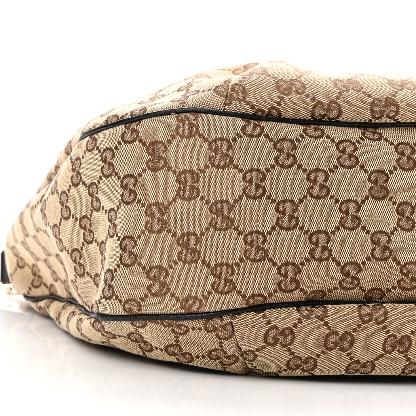 Monogram Large New Ladies Web Hobo Dark Brown