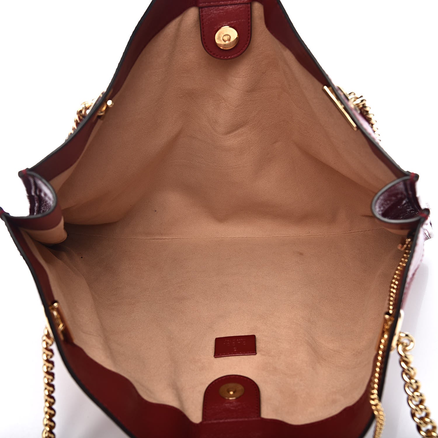 Gucci Calfskin Large Rajah Chain Tote Romantic Cherry 6 of 14