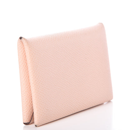 Hermes Epsom Calvi Card Case Rose Eglantine 3 of 12
