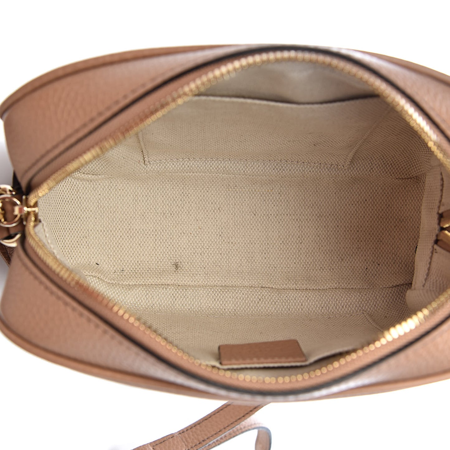 Pebbled Calfskin Small Soho Disco Bag Rose Beige