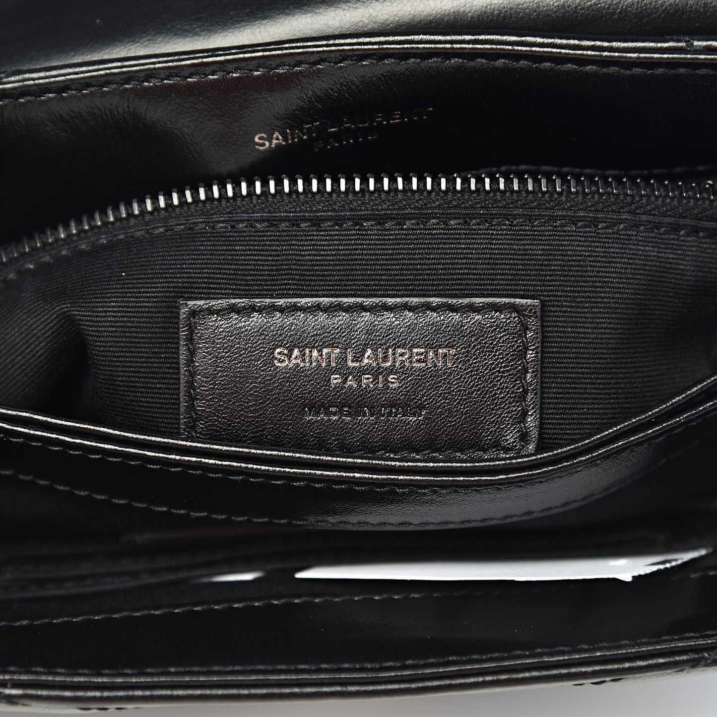 Calfskin Y Quilted Monogram Toy Loulou Crossbody Bag Black