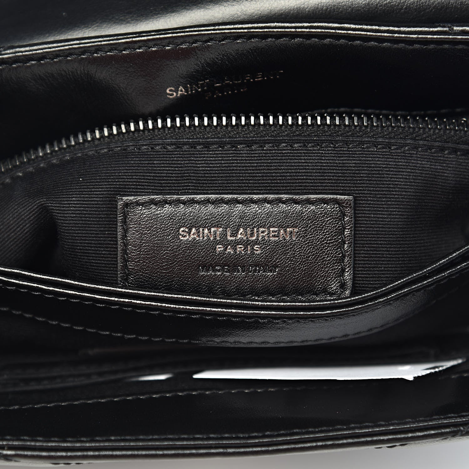 Saint Laurent Calfskin Y Quilted Monogram Toy Loulou Crossbody Bag Black 7 of 12