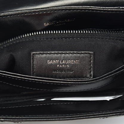 Saint Laurent Calfskin Y Quilted Monogram Toy Loulou Crossbody Bag Black 7 of 12