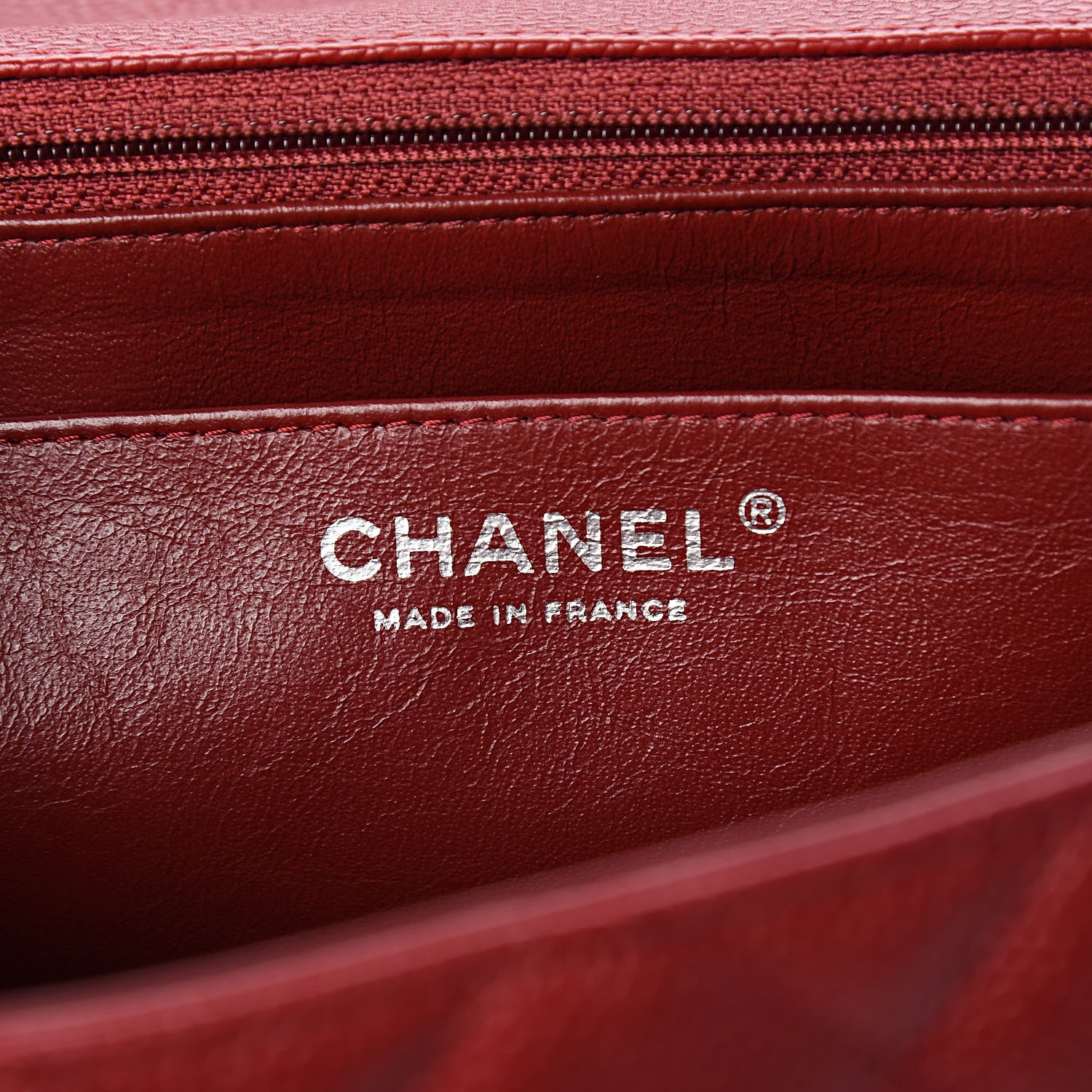 Chanel Caviar Quilted Jumbo Single Flap Red 6 of 10