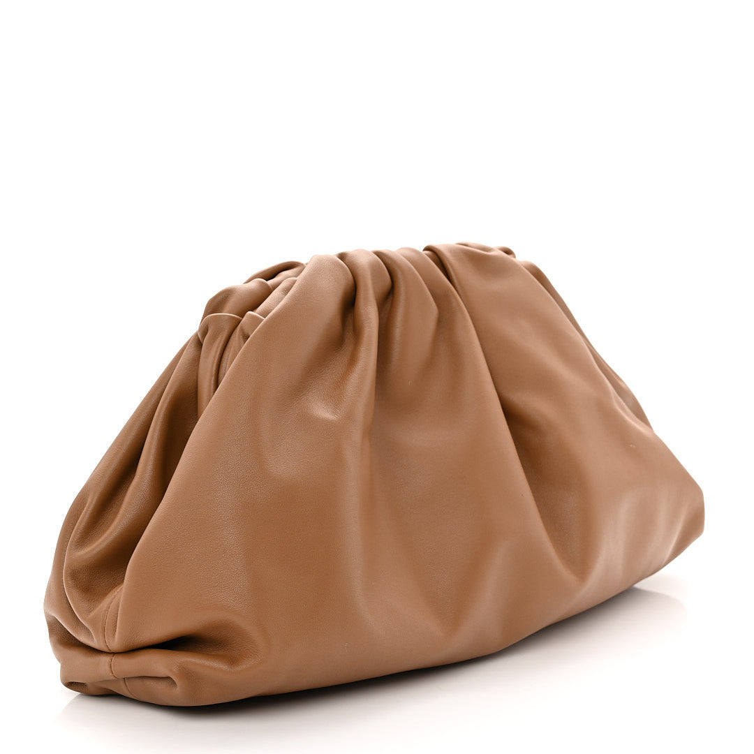 Bottega Veneta Smooth Butter Calf The Pouch Oversized Clutch Teak 3 of 10