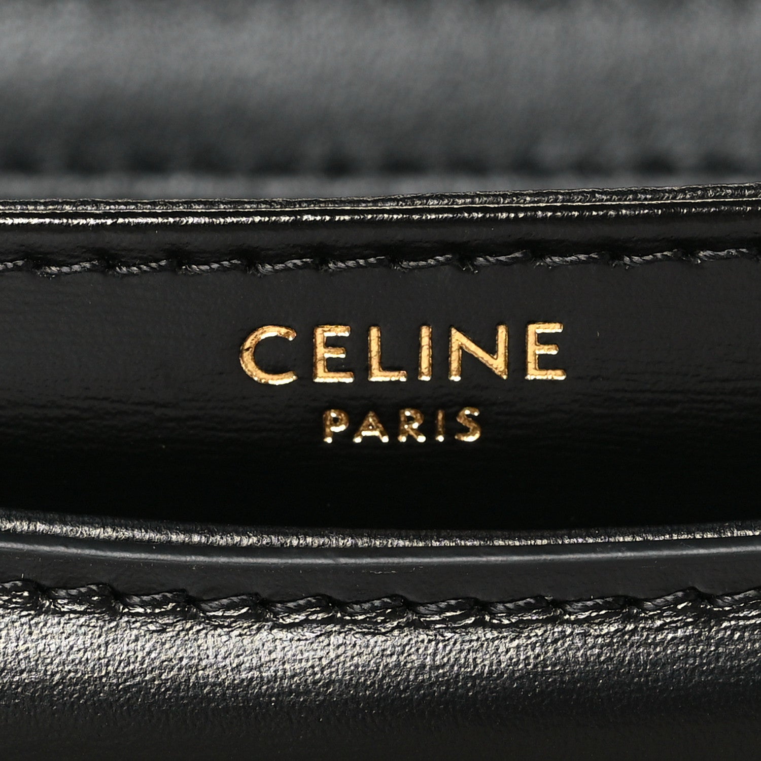 Celine Shiny Calfskin Besace Clea Triomphe Black 6 of 9