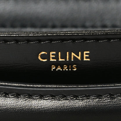 Celine Shiny Calfskin Besace Clea Triomphe Black 6 of 9