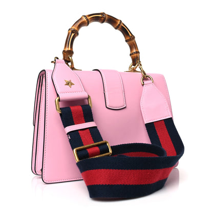 Gucci Moon Calfskin Web Medium Dionysus Bamboo Top Handle Bag Sugar Pink Blue Agata Hibiscus Red 3 of 9