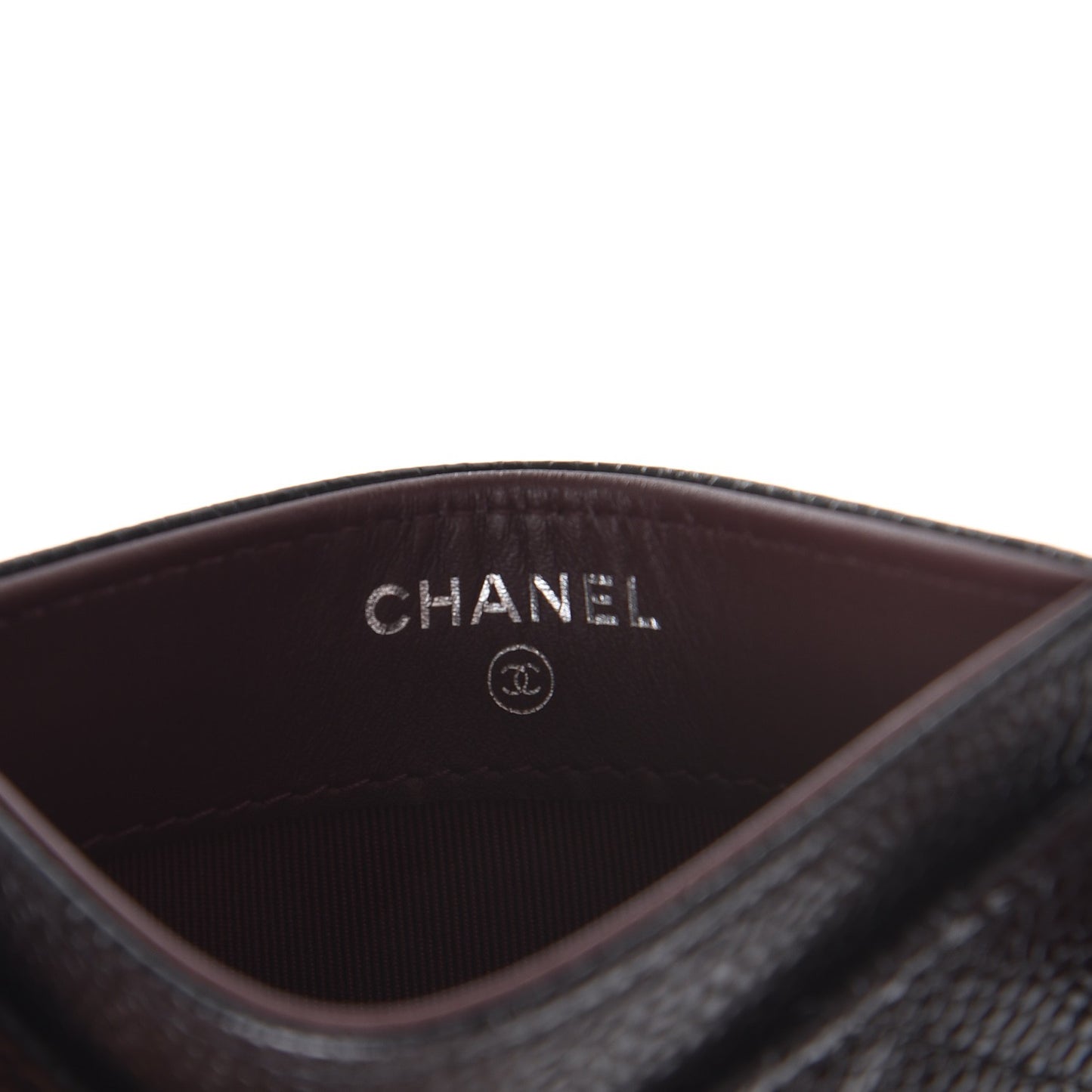 Caviar Quilted Card Holder Black