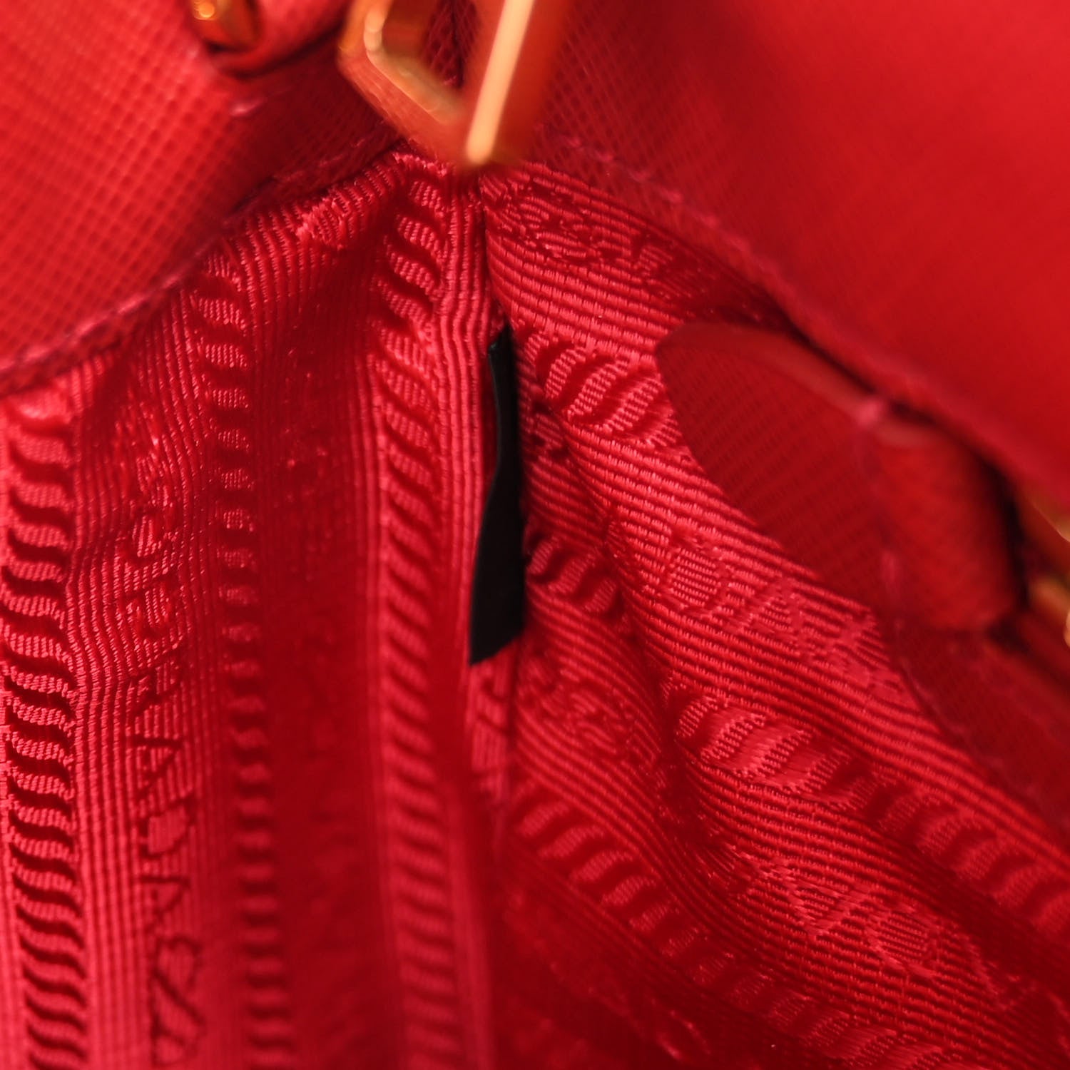 Prada Saffiano Small Galleria Double Zip Tote Fuoco 7 of 13