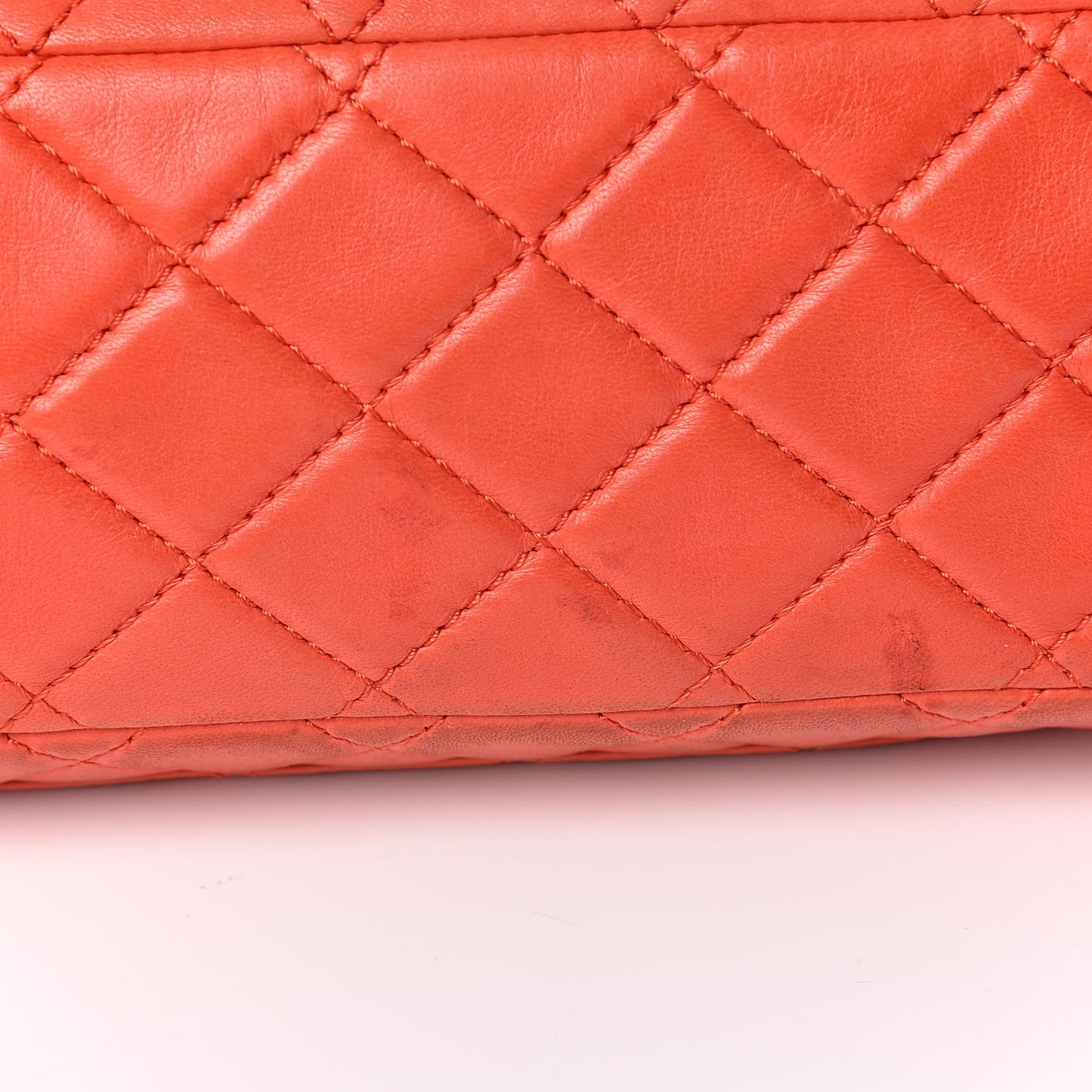 Lambskin Quilted XL Maxi Single Flap Red