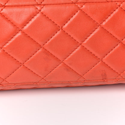 Chanel Lambskin Quilted XL Maxi Single Flap Red 10 of 16
