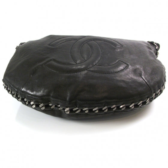 Leather Modern Chain Hobo