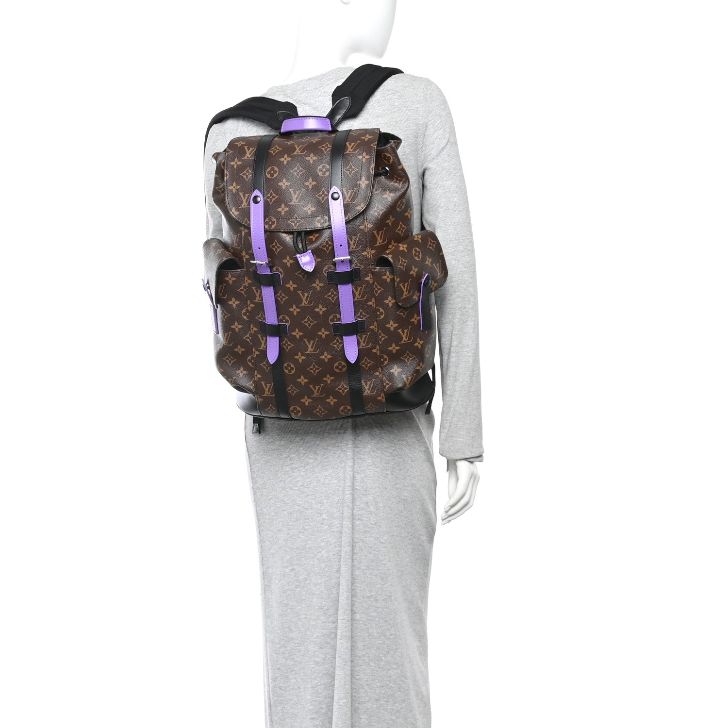 Louis Vuitton Monogram Macassar Christopher MM Backpack Purple 1875170