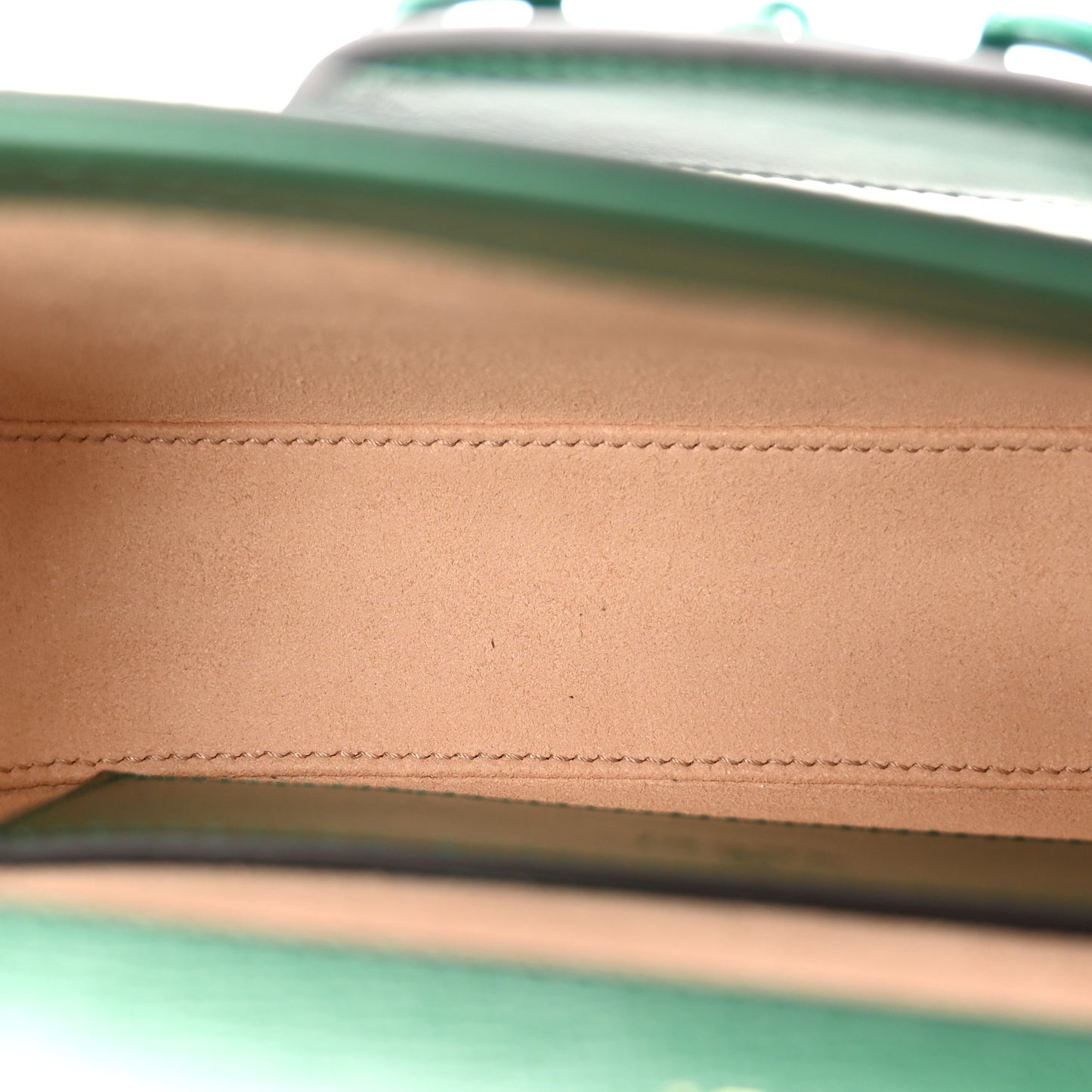 Azalea Calfskin Web Monochrome Horsebit 1955 Shoulder Bag Emerald