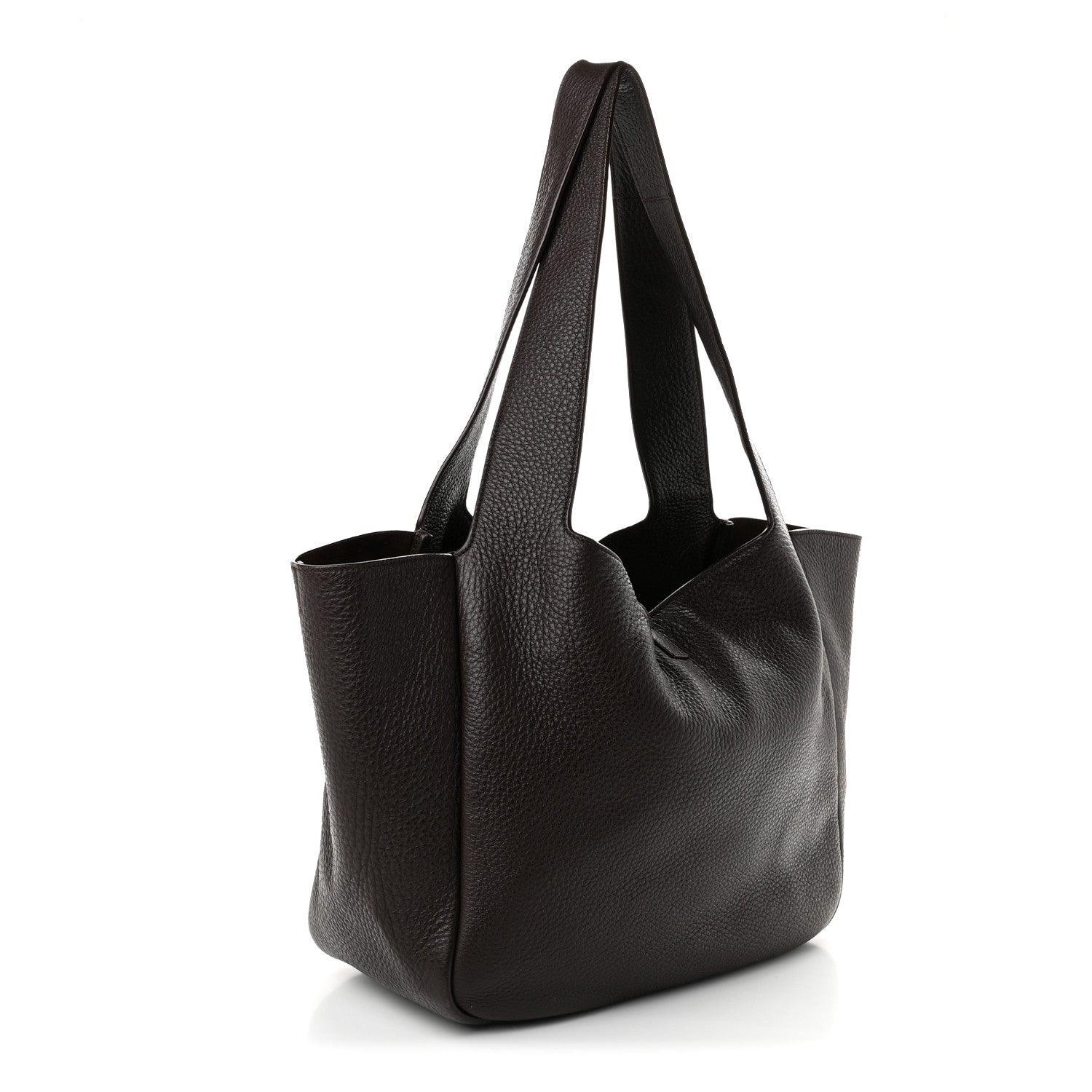 Saint Laurent Grained Deerskin Bea Tote Sweet Chocolate 3 of 12
