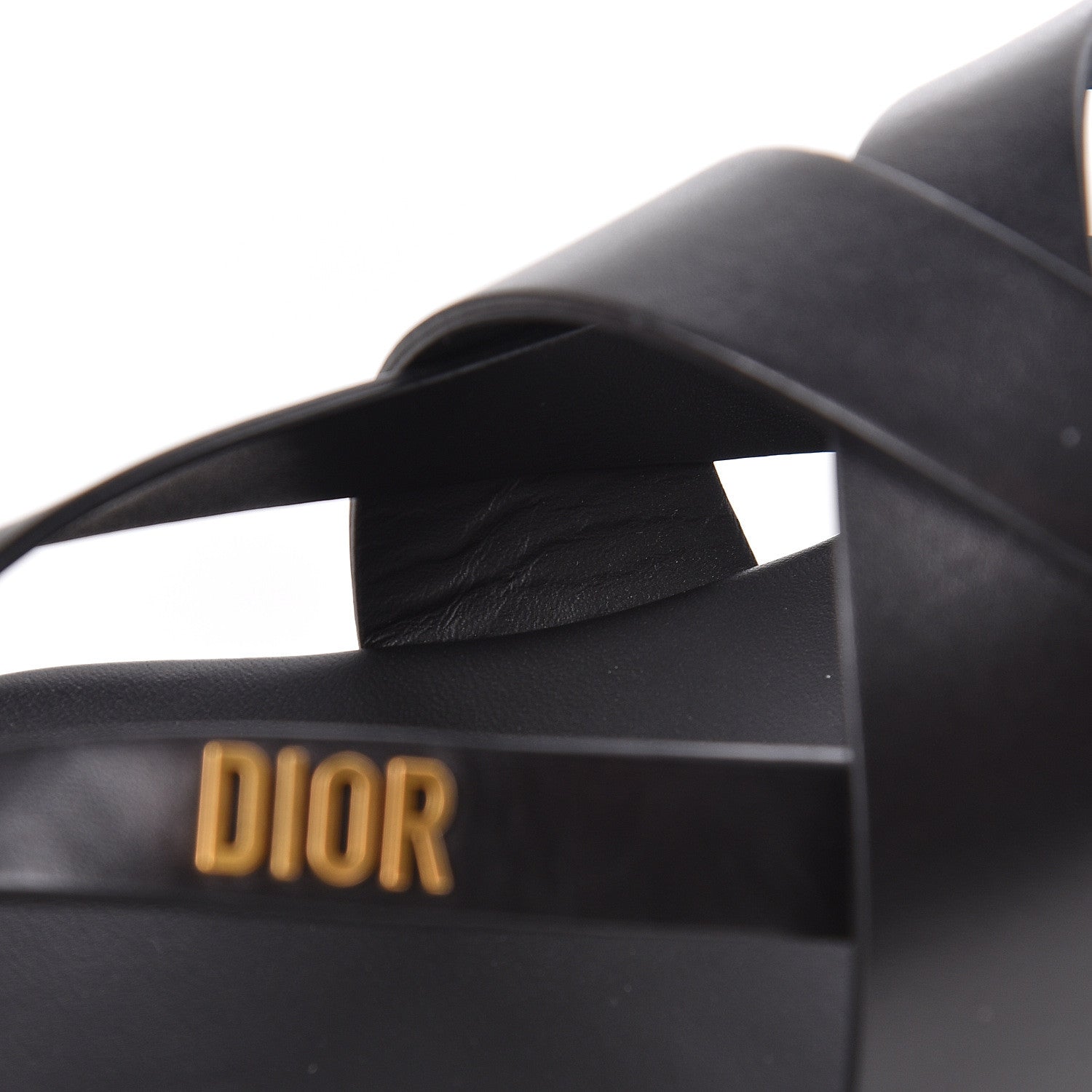 Christian Dior Calfskin Up Thong Sandal 37 Black 9 of 9