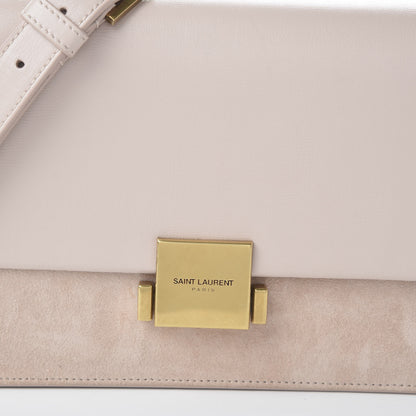 Saint Laurent Smooth Calfskin Suede Medium Bellechasse Bag Marble Pink 9 of 9