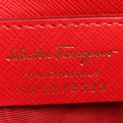 Salvatore Ferragamo Hammered Calfskin Mini Miss Vara Bow Chain Bag Red 6 of 11
