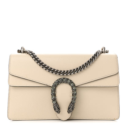 Gucci Textured Calfskin Crystal Small Dionysus Shoulder Bag Mystic White 1 of 14