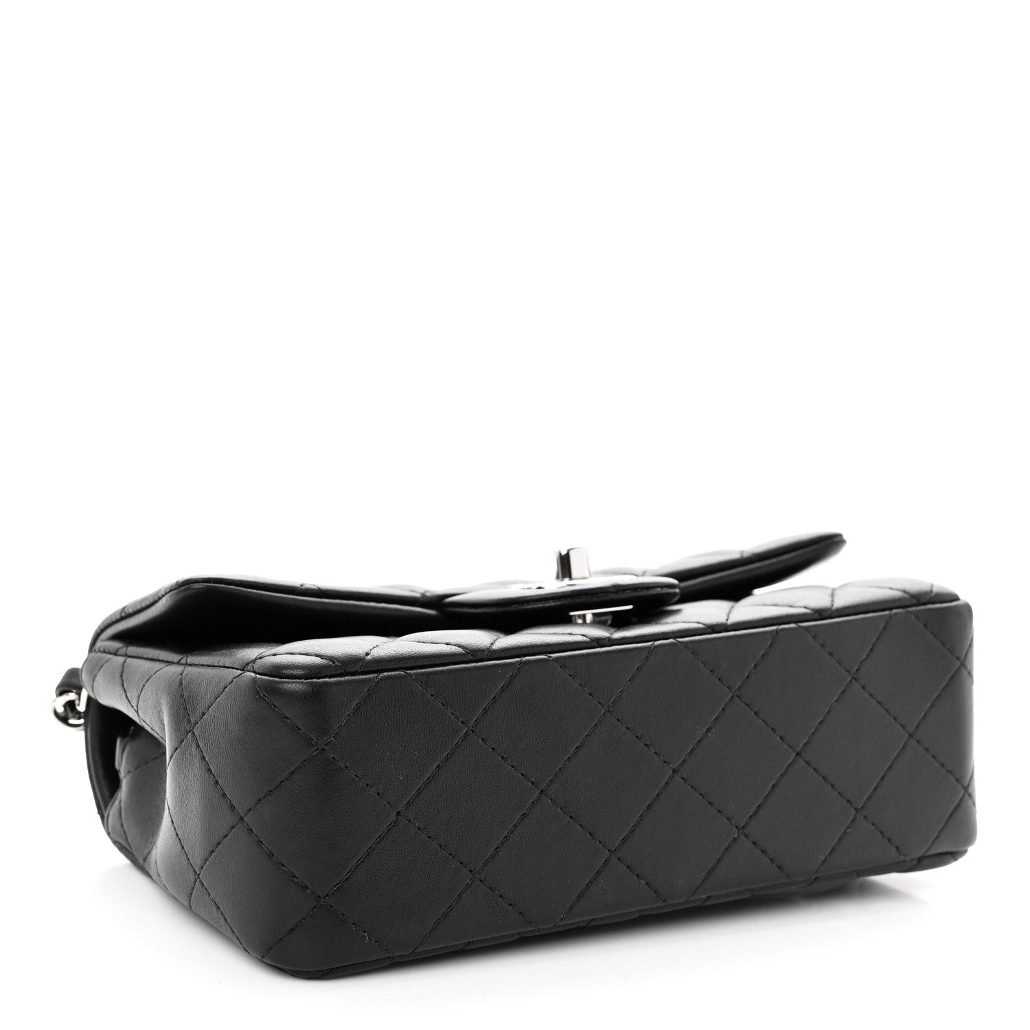 Chanel Lambskin Quilted Mini Rectangular Flap Black 4 of 9
