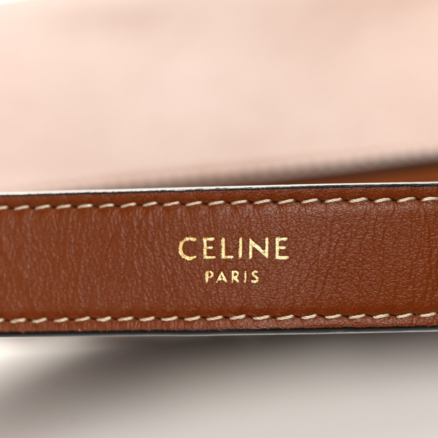 Celine Smooth Calfskin Triomphe Embroidered Ava Shoulder Bag Tan 6 of 10