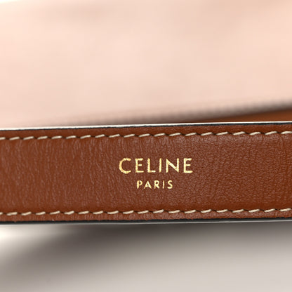 Celine Smooth Calfskin Triomphe Embroidered Ava Shoulder Bag Tan 6 of 10