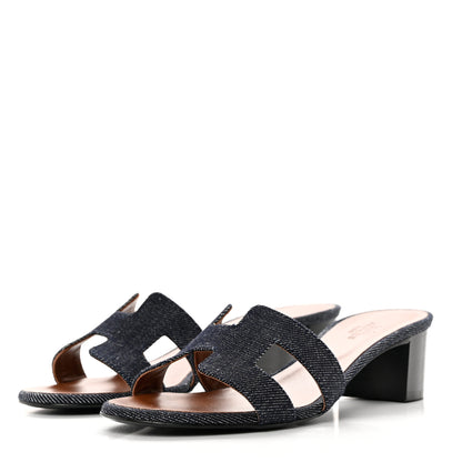 Hermes Denim Oasis Sandals 35.5 Bleu Brut 3 of 9
