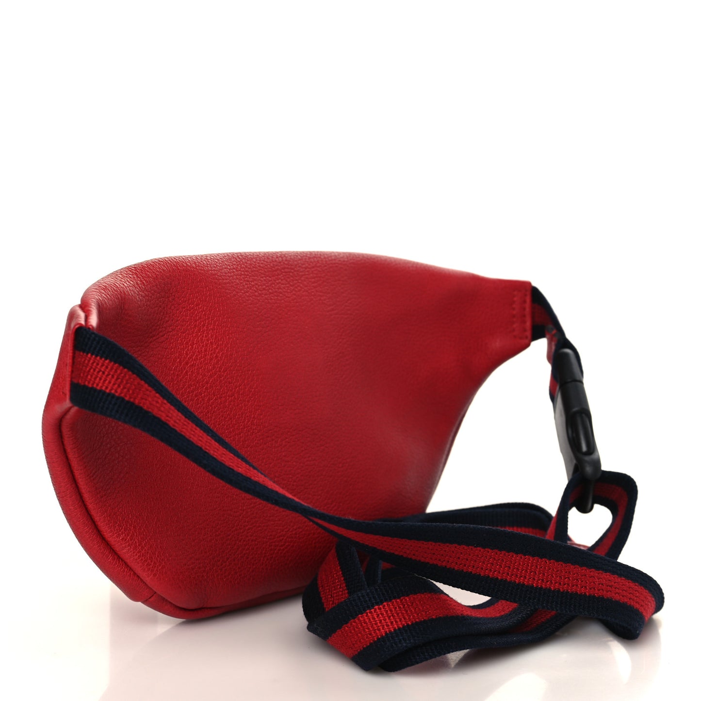Grained Calfskin Small Logo Belt Bag Hibiscus Red