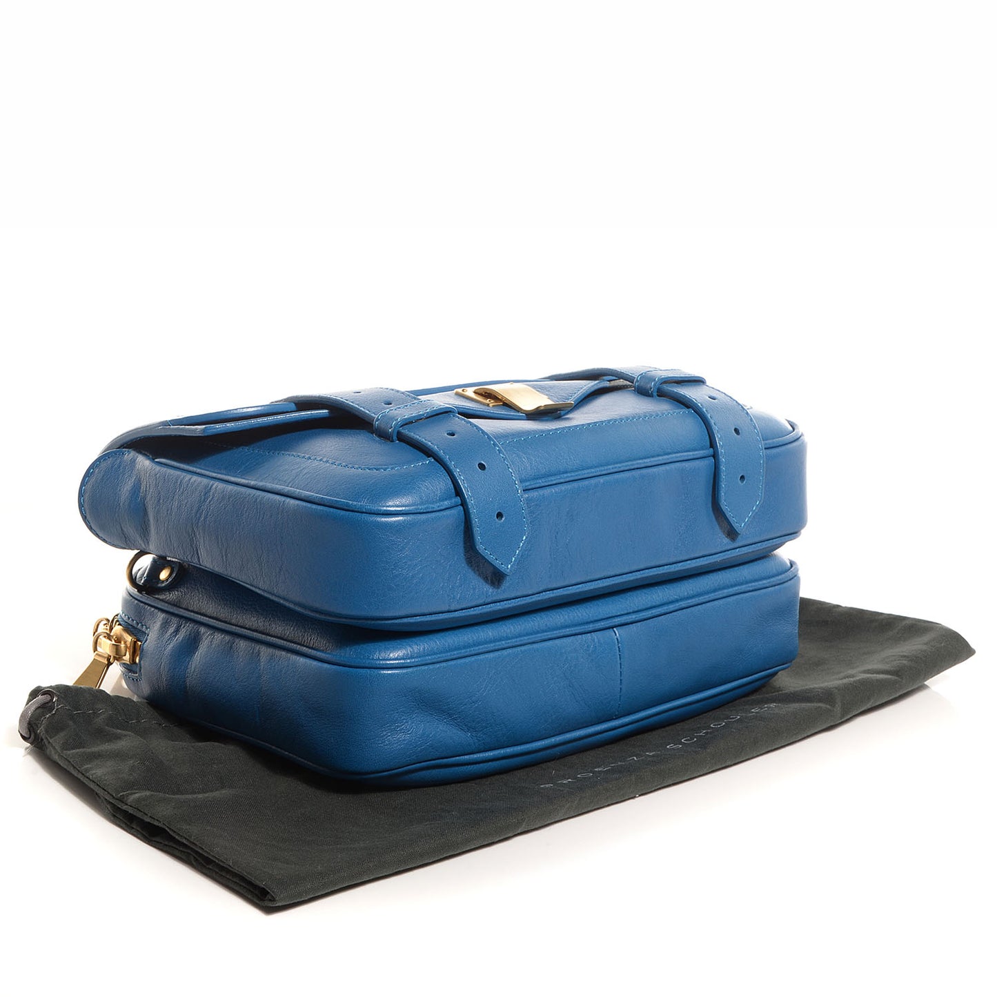 Calfskin Chain Strap Double Bag Peacock
