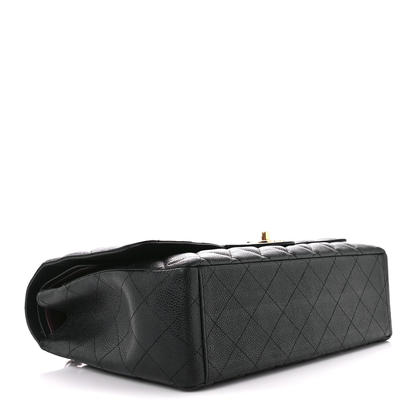 Caviar Quilted Maxi Double Flap Black