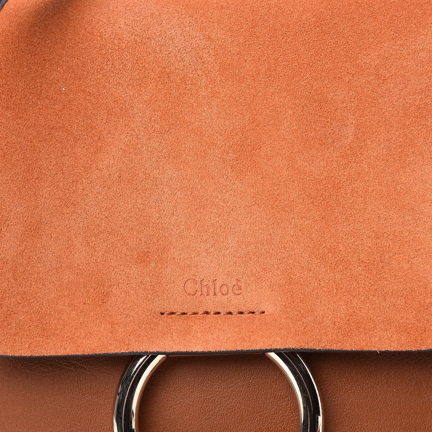 Suede Calfskin Small Faye Backpack Tan