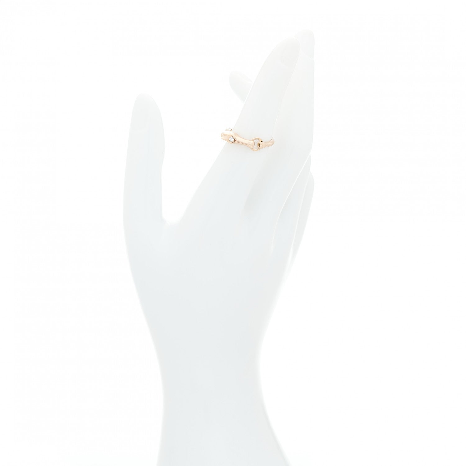 Hermes 18K Rose Gold Diamond TPM Galop Ring 51 5.75 3 of 7