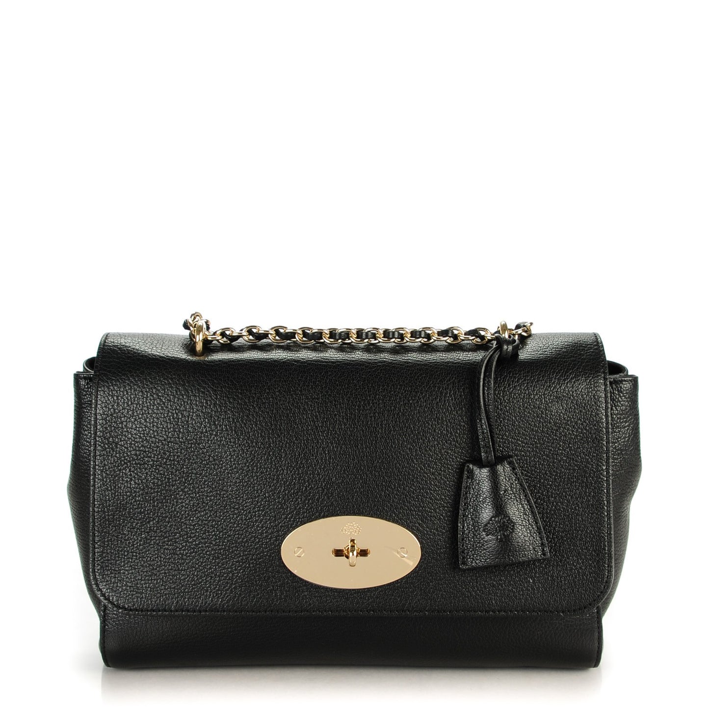 Glossy Goatskin Medium Lily Black