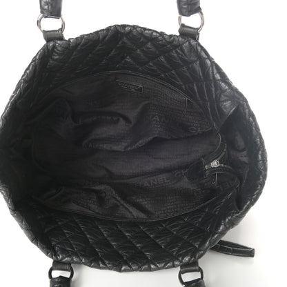 Chanel Distressed Lambskin Vintage Ligne Lady Braid XL Tote Black 5 of 10