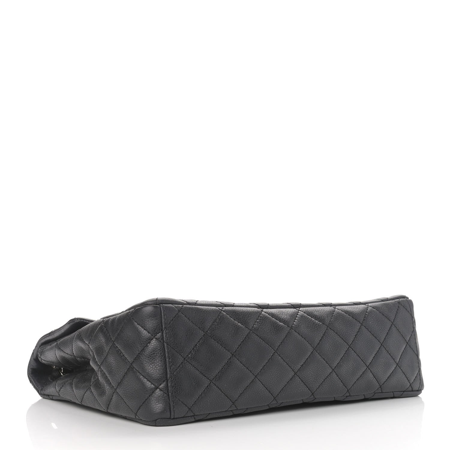 Chanel Washed Caviar Quilted Maxi Single Flap Black 3 of 9