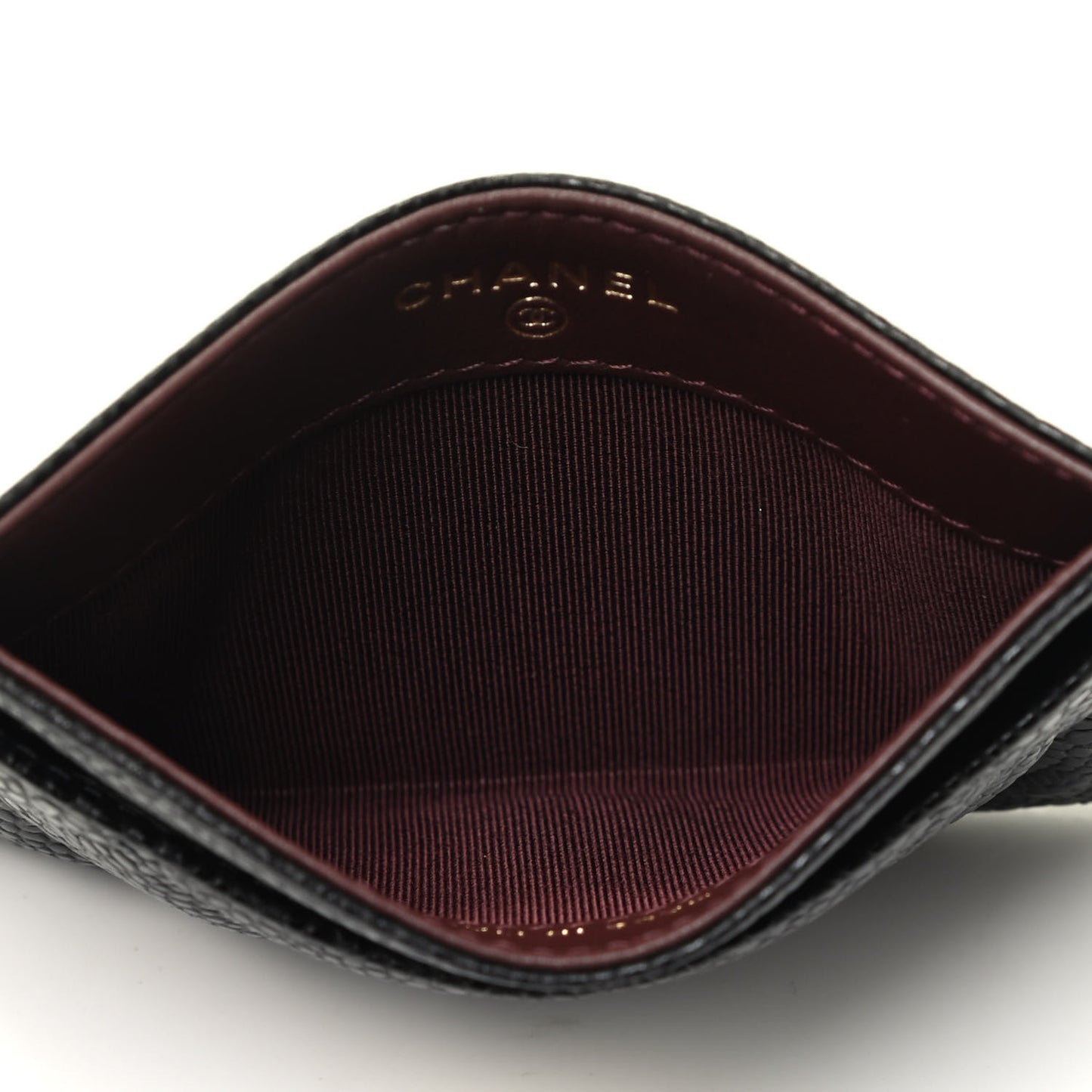 Caviar Quilted Card Holder Black