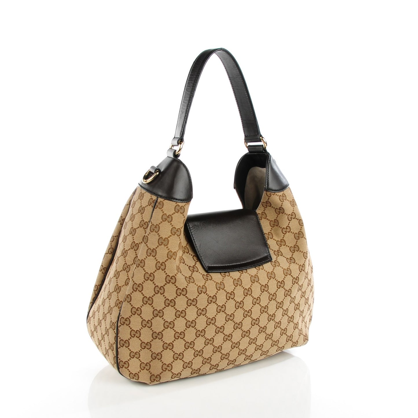 Monogram Margaux Calfskin Medium Emily Hobo Beige Ebony Cocoa