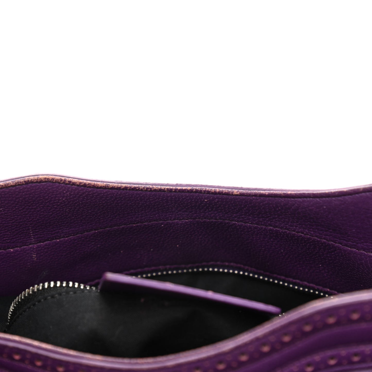 Agneau Classic Silver Hardware Riva Velo Purple