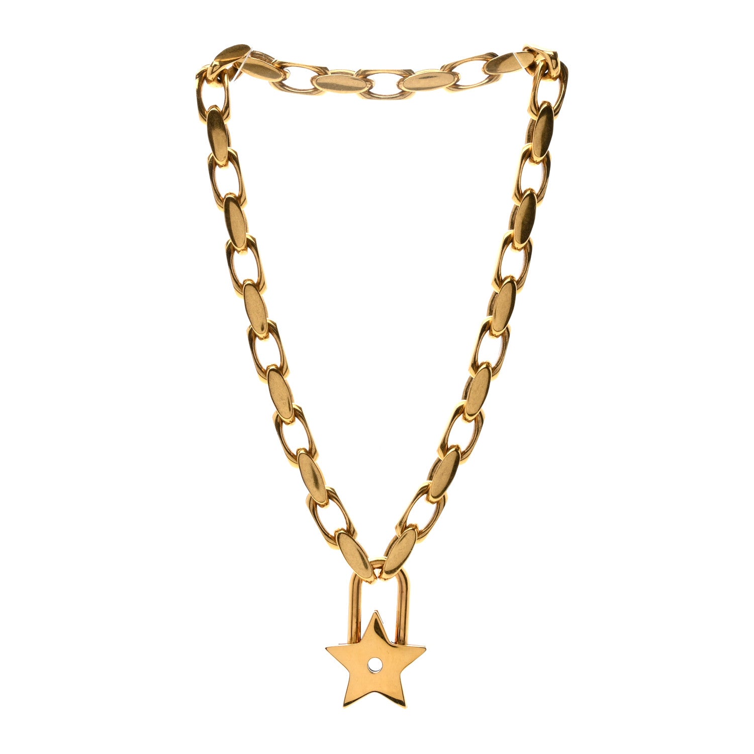 Christian Dior Metal Lucky Star Choker Necklace Aged Gold 2 of 4