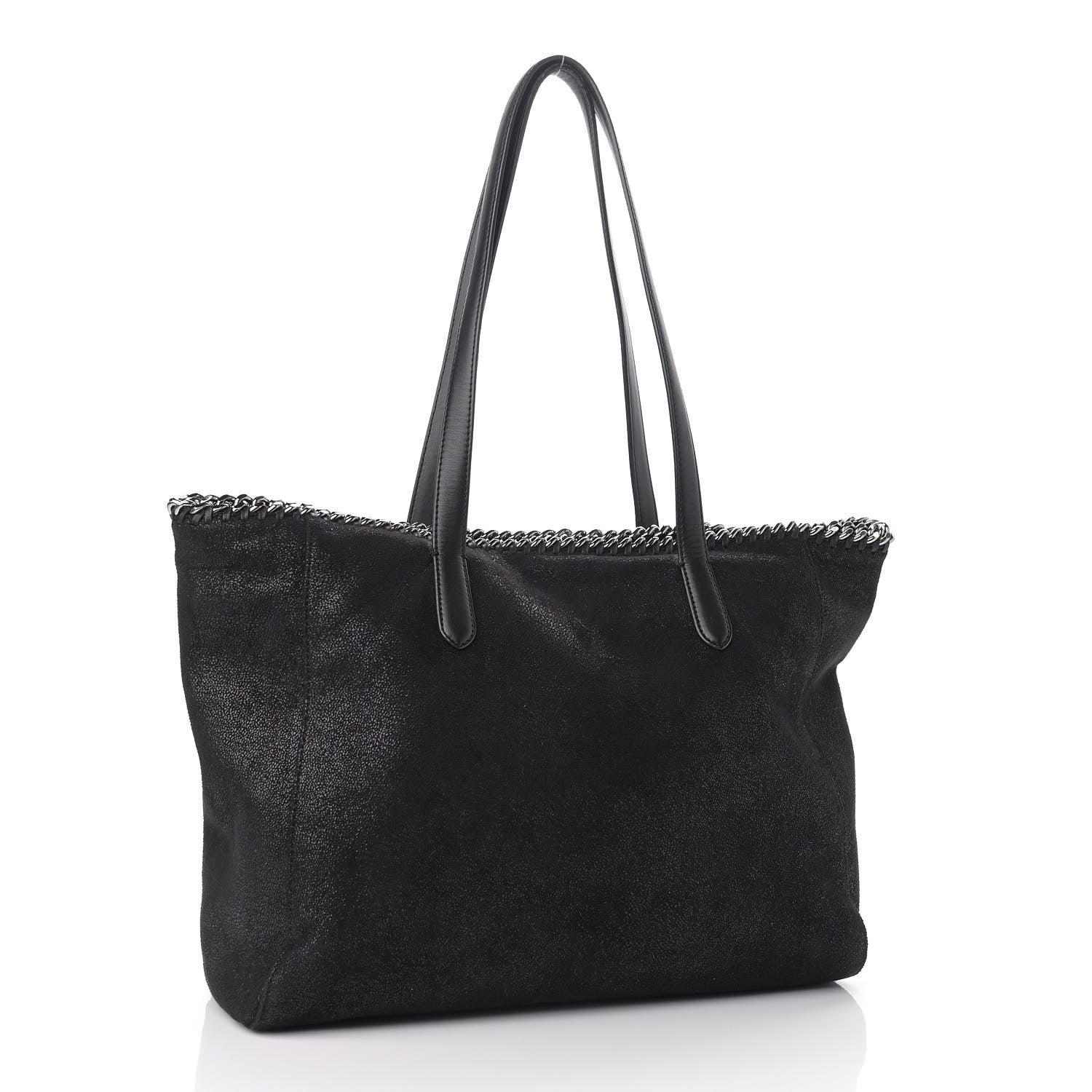 Stella McCartney Shaggy Deer Falabella East West Shopper Tote Black 3 of 11