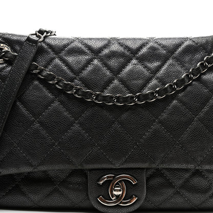 Chanel Iridescent Caviar Quilted Jumbo Easy Flap Grey 8 of 10