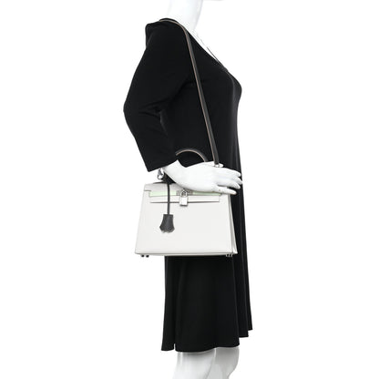 Hermes Epsom Tri-Color Kelly Sellier 25 Gris Pale Vert Fizz Graphite 2 of 11
