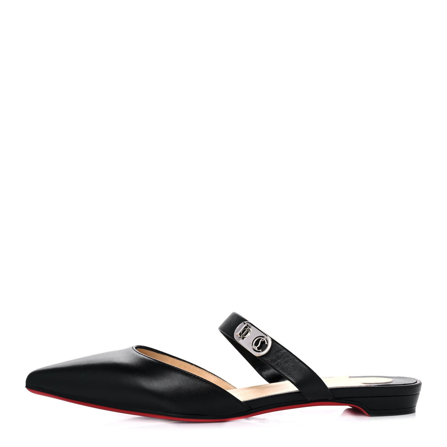 Nappa Choc Lock Flats 36 Black