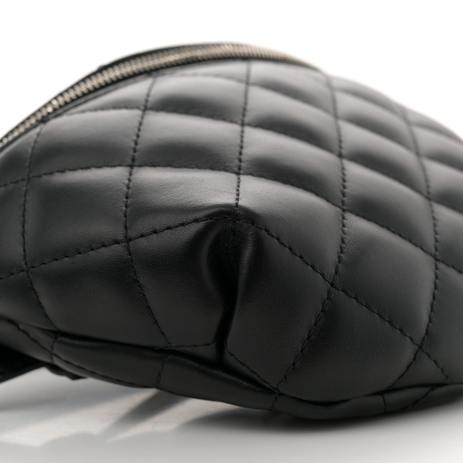 Chanel Lambskin Quilted Waist Belt Bag Black 9 of 10