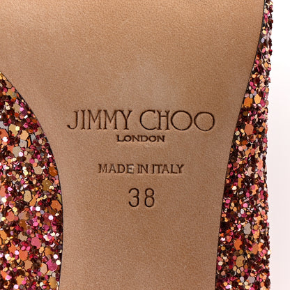 Jimmy Choo Coarse Glitter Degrade Romy 60 Pumps 38 Pink Multi 7 of 9