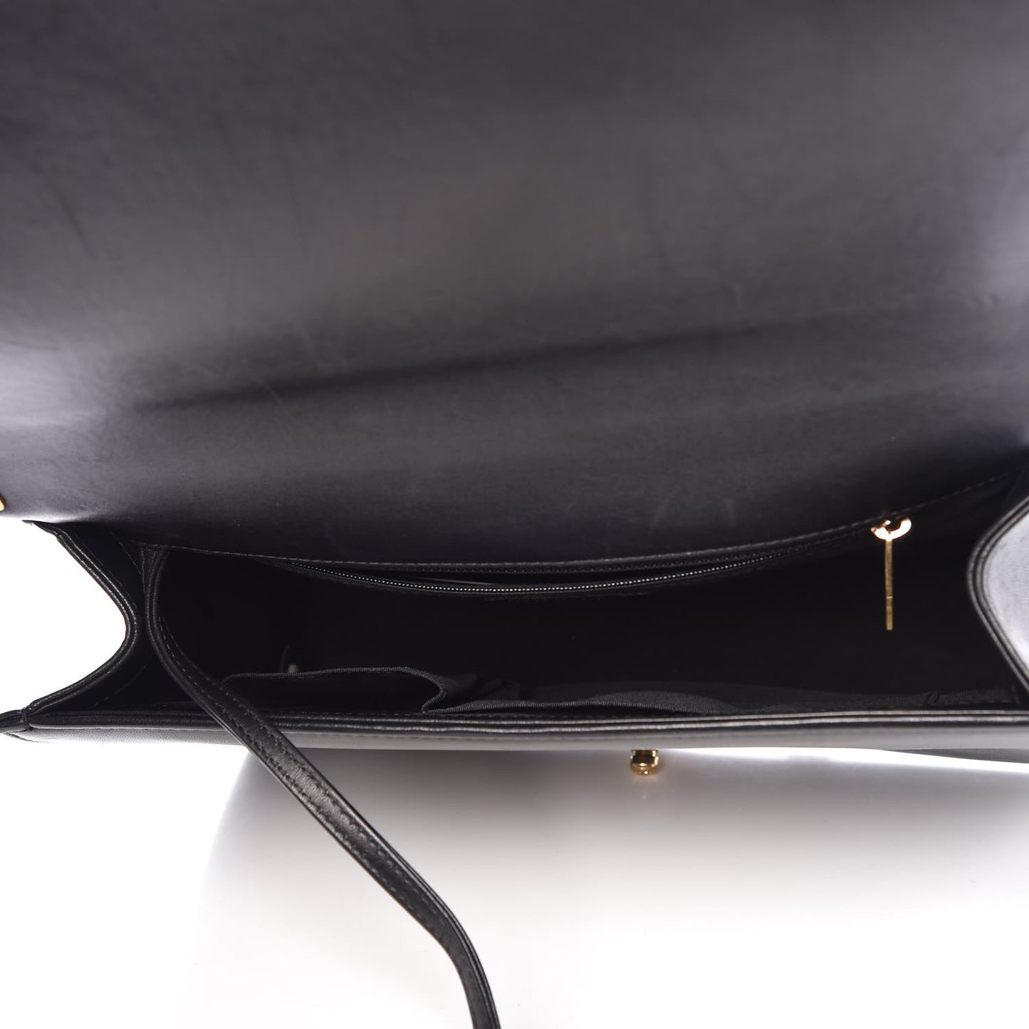 Lambskin Quilted Large Boy Flap Black