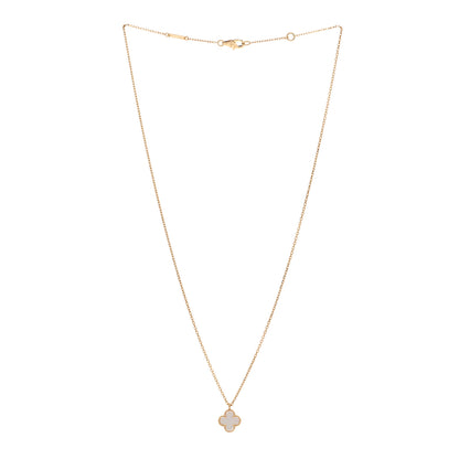 Van Cleef & Arpels VAN CLEEF & ARPELS 18K Yellow Gold Mother of Pearl Sweet Alhambra Pendant Necklace 3 of 5